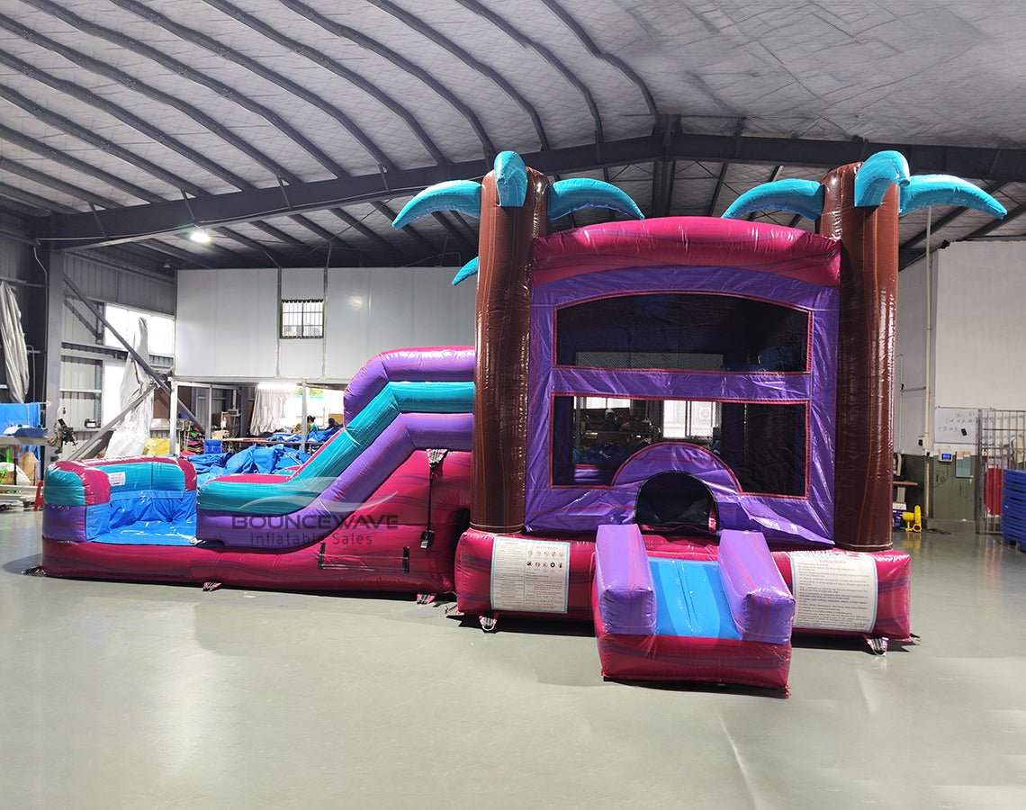 Ultra Shock Commercial Bounce House Combo with Slide (Wet/Dry) - BounceWave Inflatable Sales