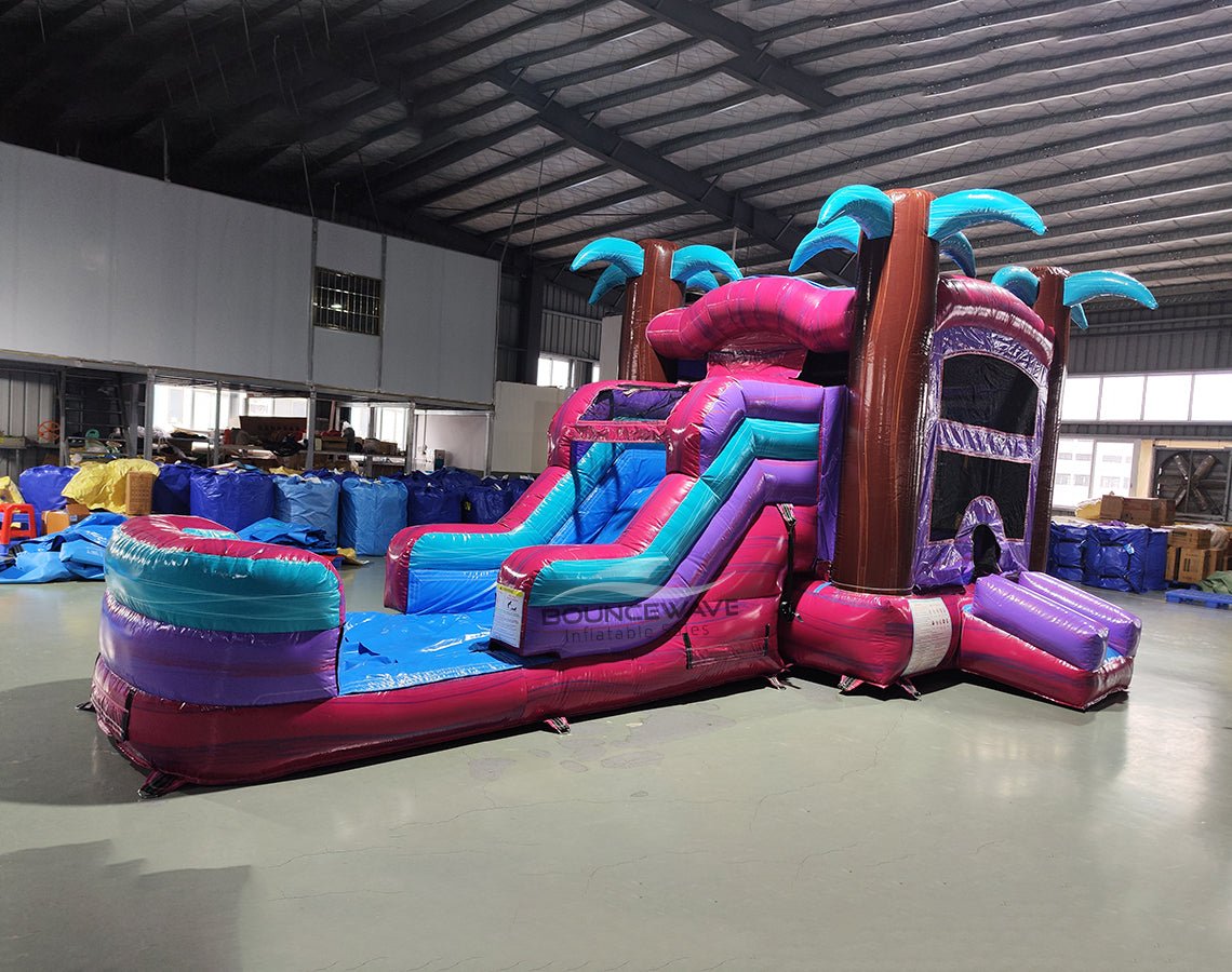 Ultra Shock Commercial Bounce House Combo with Slide (Wet/Dry) - BounceWave Inflatable Sales