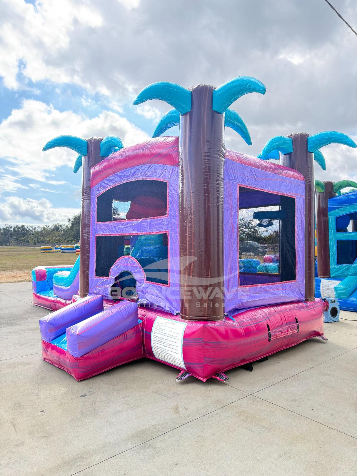 Ultra Shock Commercial Bounce House Combo with Slide (Wet/Dry) - BounceWave Inflatable Sales