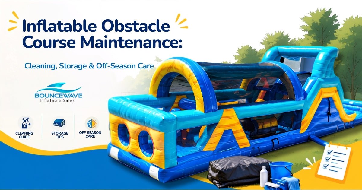 Inflatable Obstacle Course Maintenance: Cleaning, Storage & Off-Season Care - BounceWave Inflatable Sales
