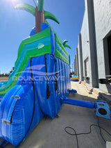 15ft Aqua Bolt Dual Lane Water Slide – Center Climb - BounceWave Inflatable Sales