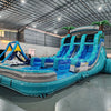 15ft Bahama Blast Dual Lane Center Climb Inflatable Water Slide - BounceWave Inflatable Sales