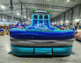 15ft Bahama Blast Dual Lane Water Slide – Center Climb - BounceWave Inflatable Sales