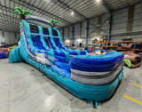 15ft Bahama Blast Dual Lane Water Slide – Center Climb - BounceWave Inflatable Sales