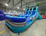 15ft Bahama Blast Dual Lane Water Slide – Center Climb - BounceWave Inflatable Sales