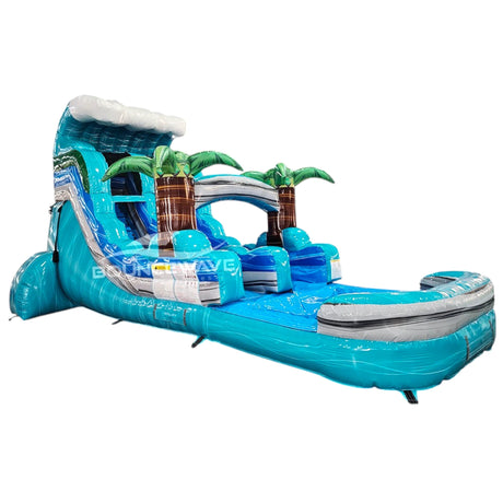 15ft Bahama Wave Commercial Single Lane Inflatable Water Slide - BounceWave Inflatable Sales
