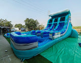 15ft Bahama Wave Dual Lane Water Slide – Center Climb - BounceWave Inflatable Sales