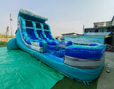 15ft Bahama Wave Dual Lane Water Slide – Center Climb - BounceWave Inflatable Sales