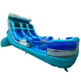 15ft Bahama Wave Dual Lane Water Slide – Center Climb - BounceWave Inflatable Sales
