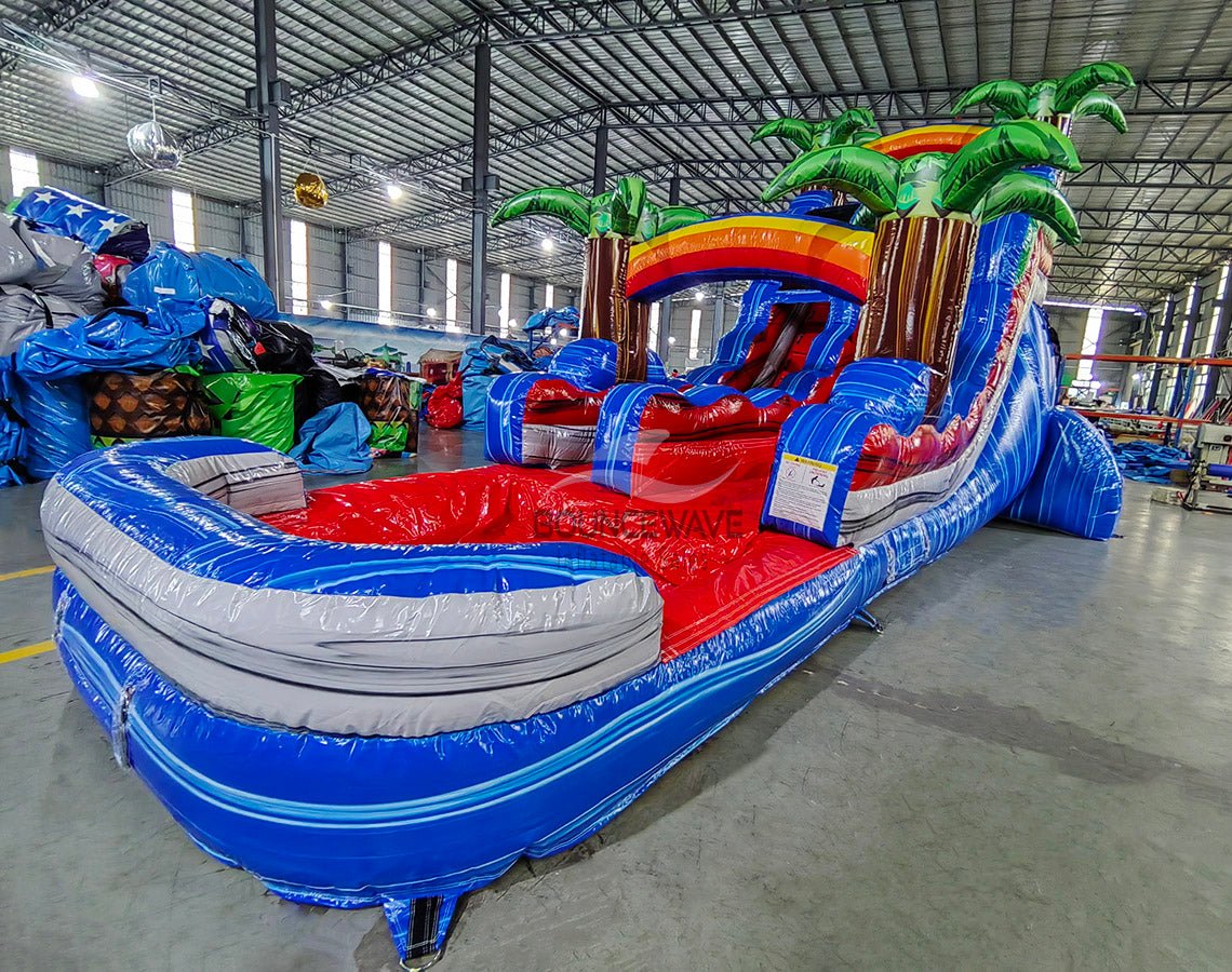 Splash Attack Inflatable 15ft Baja Splash Commercial Single Lane Inflatable Water Slide