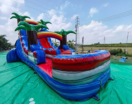 15ft Baja Splash Single Lane Water Slide - BounceWave Inflatable Sales