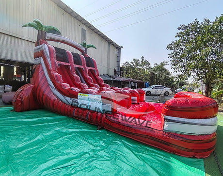 15ft Buccaneer Bay Dual Lane Water Slide – Center Climb - BounceWave Inflatable Sales