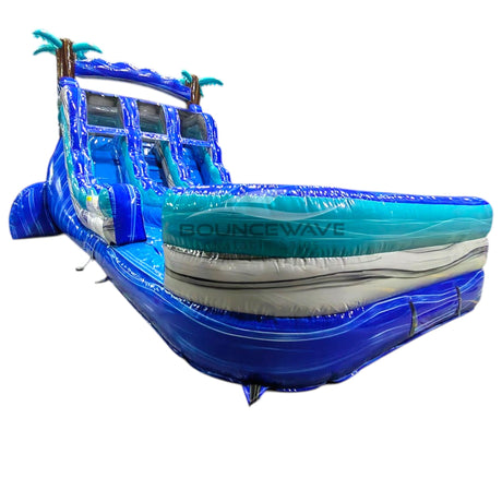 15ft Cayman Crush Dual Lane Water Slide – Center Climb - BounceWave Inflatable Sales