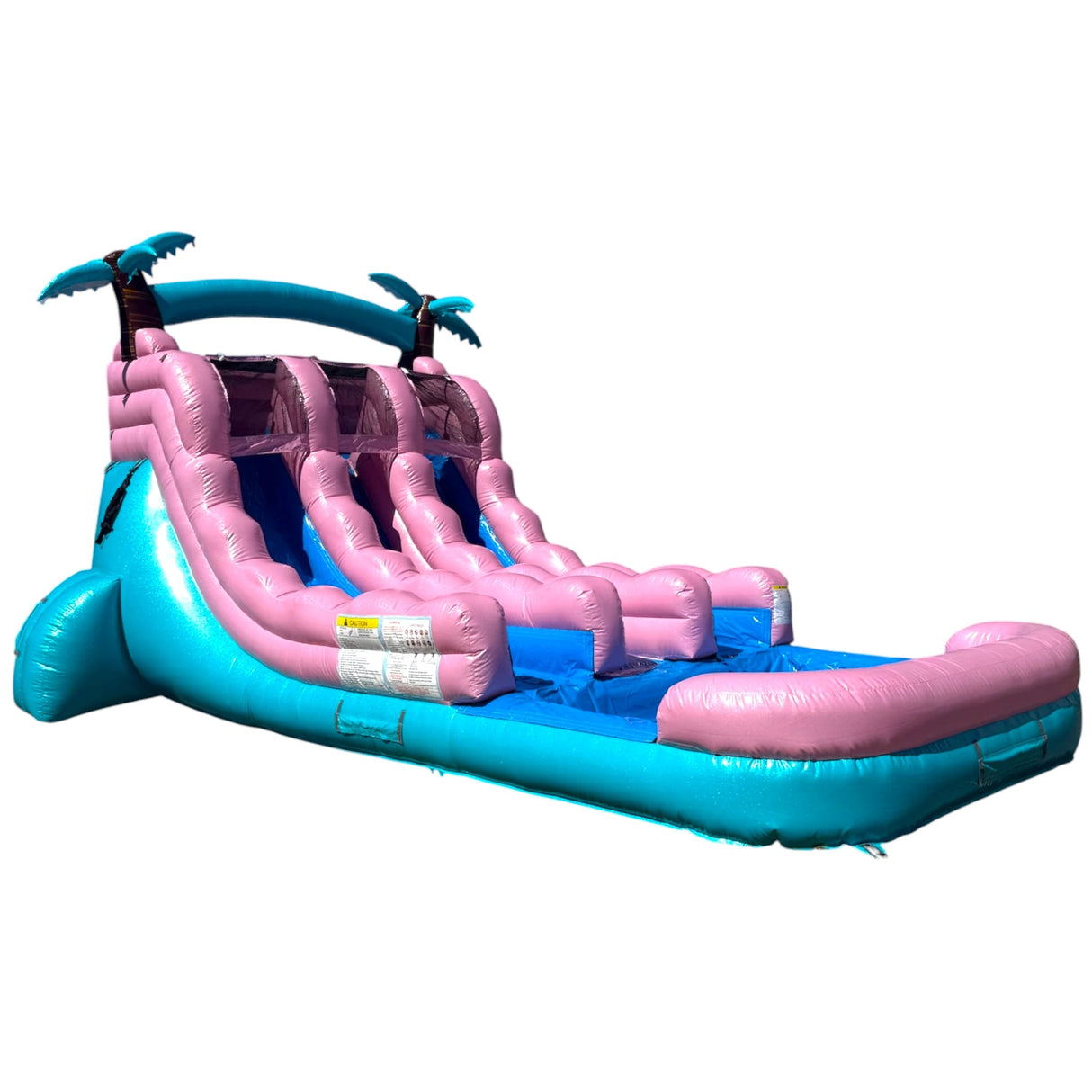 15ft Glitter Splash Dual Lane Center Climb Water Slide - BounceWave Inflatable Sales