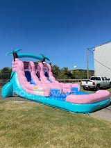 15ft Glitter Splash Dual Lane Center Climb Water Slide - BounceWave Inflatable Sales