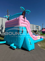 15ft Glitter Splash Dual Lane Center Climb Water Slide - BounceWave Inflatable Sales
