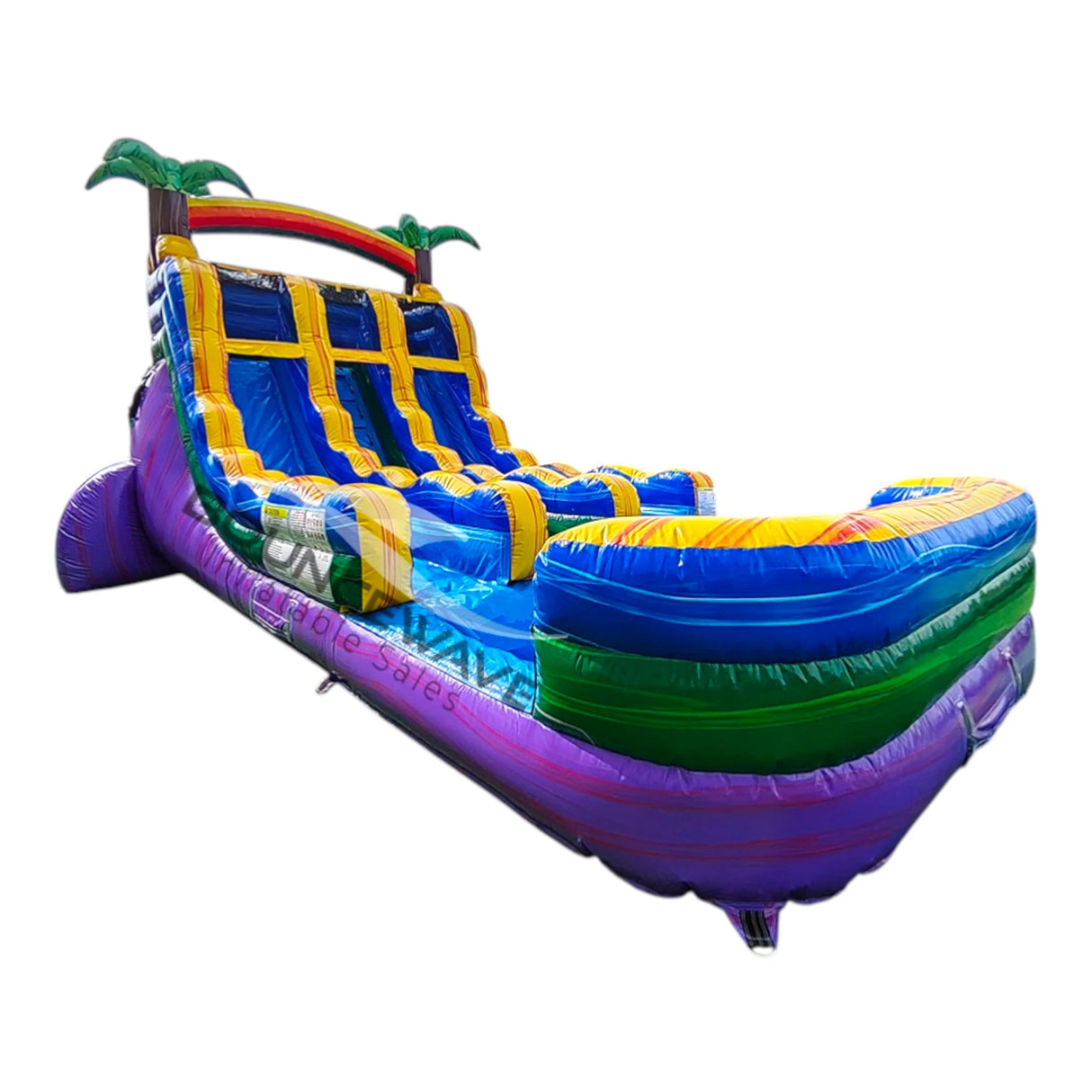 15ft Goombay Splash Dual Lane Water Slide – Center Climb - BounceWave Inflatable Sales