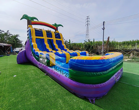 15ft Goombay Splash Dual Lane Water Slide – Center Climb - BounceWave Inflatable Sales