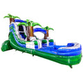 15ft Green Gush Single Lane Water Slide