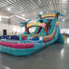 15ft Island Flow Palms Commercial Single Lane Inflatable Water Slide - BounceWave Inflatable Sales