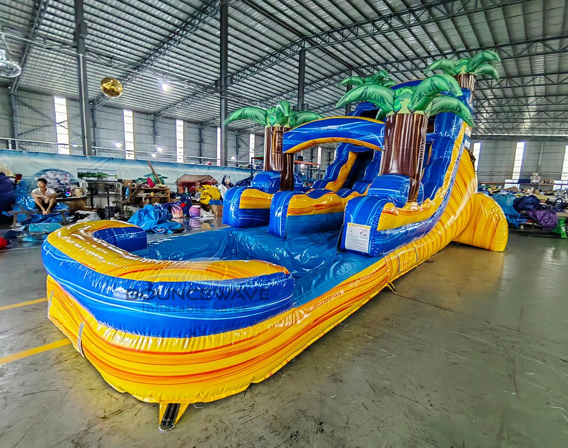 15ft Lava Falls Commercial Single Lane Inflatable Water Slide - BounceWave Inflatable Sales