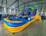 15ft Lava Falls Commercial Single Lane Inflatable Water Slide - BounceWave Inflatable Sales