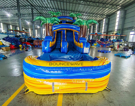 15ft Lava Falls Commercial Single Lane Inflatable Water Slide - BounceWave Inflatable Sales
