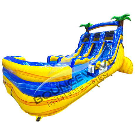 15ft Lava Falls Dual Lane Water Slide – Center Climb - BounceWave Inflatable Sales