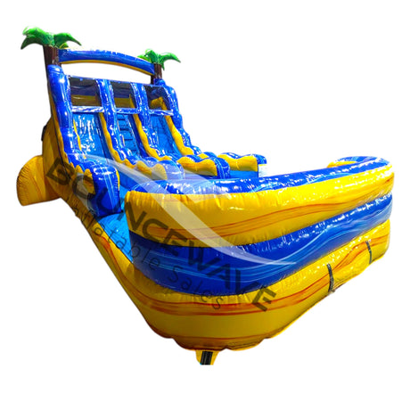 15ft Lava Falls Dual Lane Water Slide – Center Climb - BounceWave Inflatable Sales