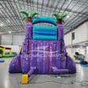 15ft Purple Plunge Commercial Single Lane Inflatable Water Slide - BounceWave Inflatable Sales