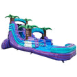 15ft Purple Plunge Commercial Single Lane Inflatable Water Slide - BounceWave Inflatable Sales