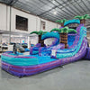 15ft Purple Plunge Commercial Single Lane Inflatable Water Slide - BounceWave Inflatable Sales
