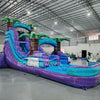 15ft Purple Plunge Commercial Single Lane Inflatable Water Slide - BounceWave Inflatable Sales