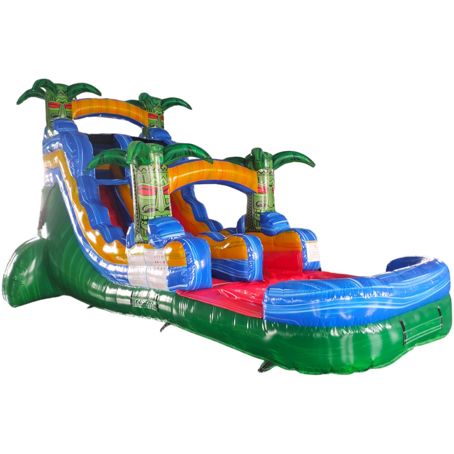 15ft Reggae Rush Commercial Single Lane Inflatable Water Slide ...