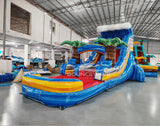 15ft Rip Curl Commercial Single Lane Inflatable Water Slide - BounceWave Inflatable Sales