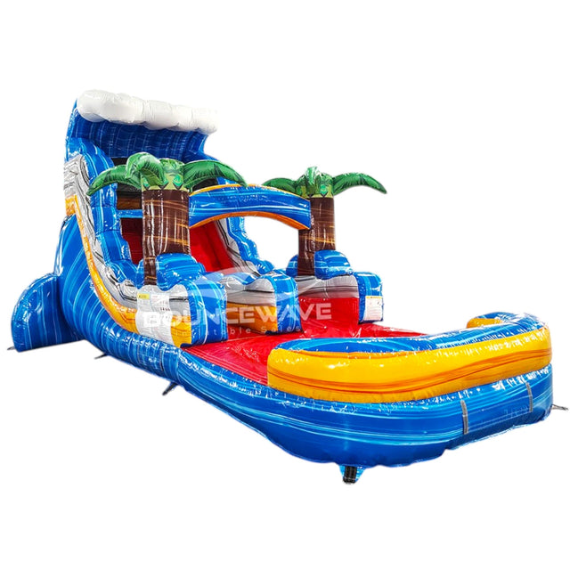 15ft Rip Curl Commercial Single Lane Inflatable Water Slide - BounceWave Inflatable Sales