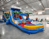 15ft Rip Curl Commercial Single Lane Inflatable Water Slide - BounceWave Inflatable Sales