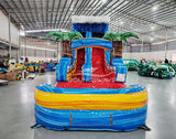 15ft Rip Curl Commercial Single Lane Inflatable Water Slide - BounceWave Inflatable Sales