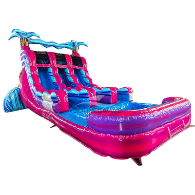 15ft Supernova Splash Dual Lane Center Climb Inflatable Water Slide - BounceWave Inflatable Sales