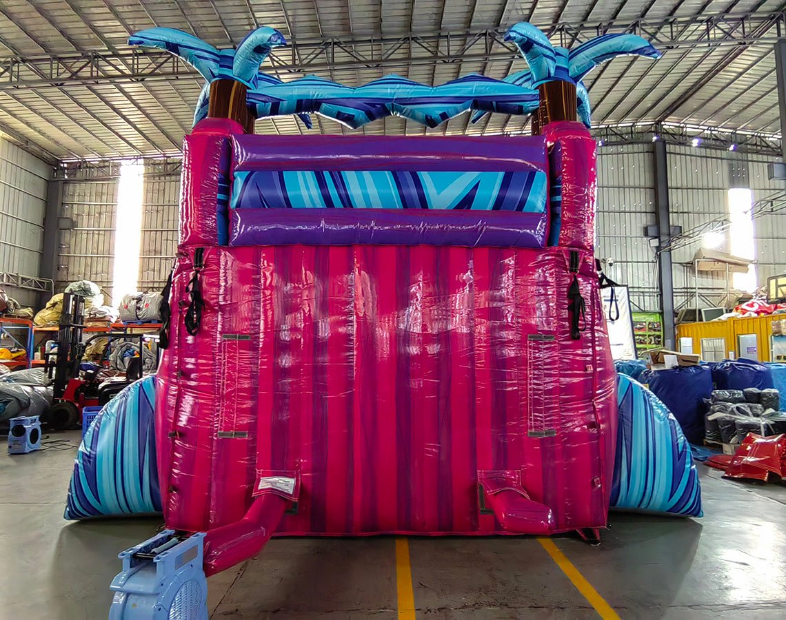 15ft Supernova Splash Dual Lane Center Climb Inflatable Water Slide - BounceWave Inflatable Sales