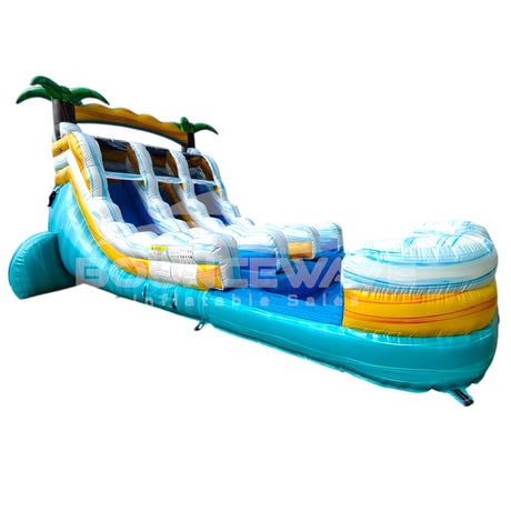 15ft Surf's Up Dual Lane Water Slide – Center Climb - BounceWave Inflatable Sales