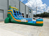 15ft Tiki Shot Dual Lane Water Slide – Center Climb - BounceWave Inflatable Sales