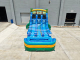 15ft Tiki Shot Dual Lane Water Slide – Center Climb - BounceWave Inflatable Sales
