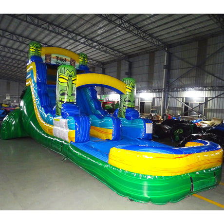 15ft Tiki Shot Single Lane Water Slide - BounceWave Inflatable Sales