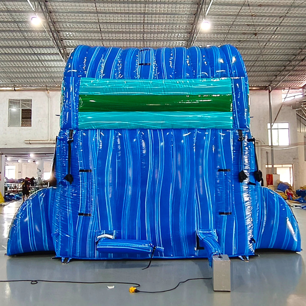 15ft Trop Wave Dual Lane Center Climb Inflatable Water Slide - BounceWave Inflatable Sales