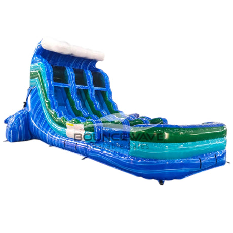 15ft Trop Wave Dual Lane Water Slide – Center Climb - BounceWave Inflatable Sales