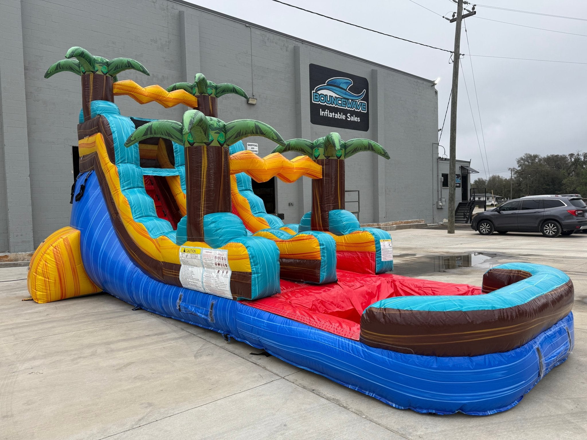 15ft Tropic Shock Single Lane Water Slide