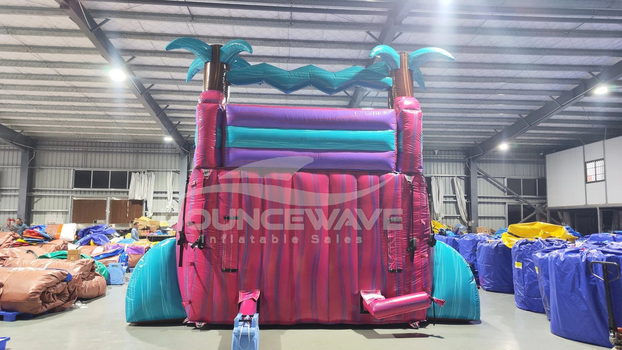15ft UltraShock Dual Lane Water Slide – Center Climb - BounceWave Inflatable Sales