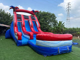 16ft American Thunder Dual Lane Water Slide - PowerSplash