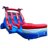 16ft American Thunder Dual Lane Water Slide - PowerSplash